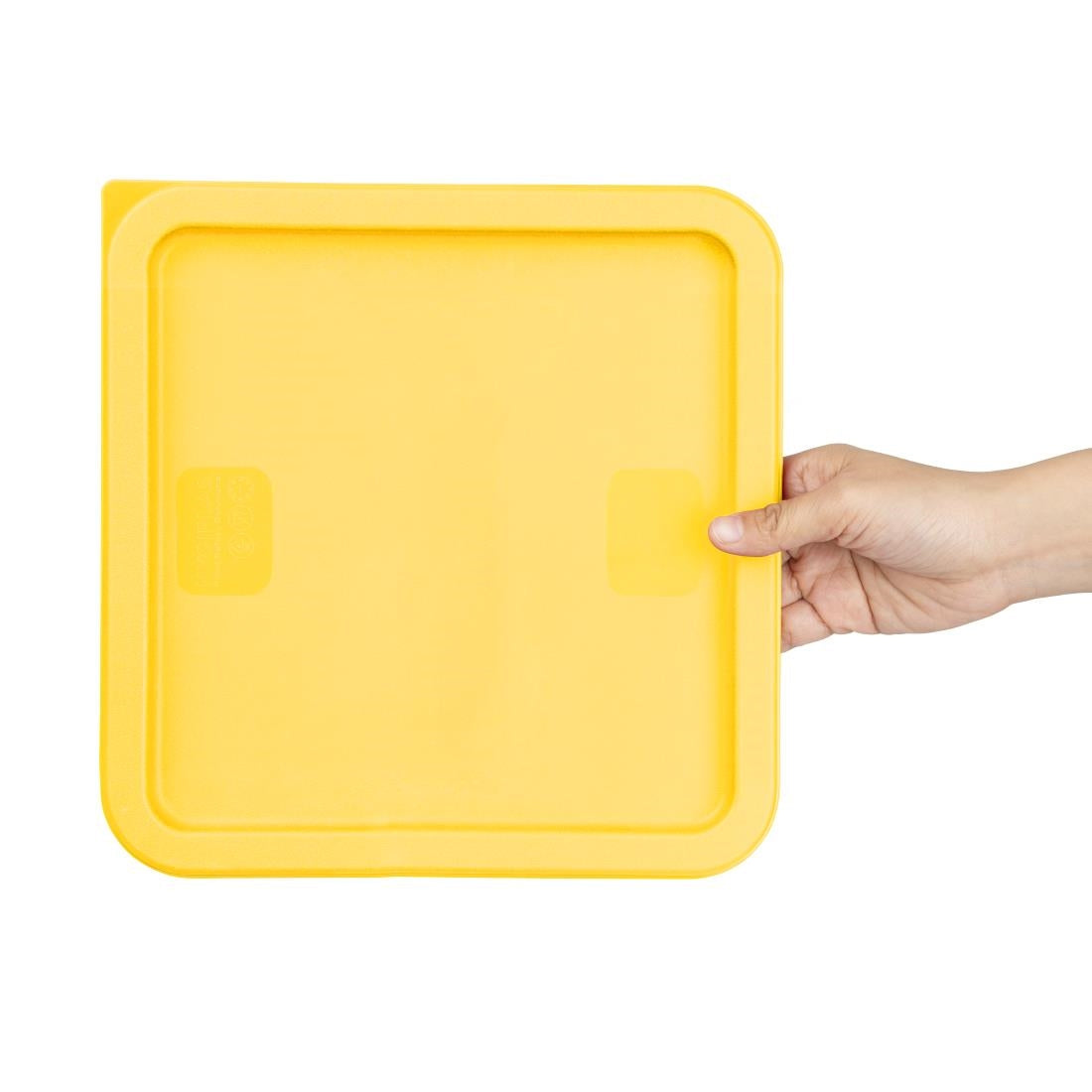 HY421 - Hygiplas Square Food Storage Container Lid Yellow Large