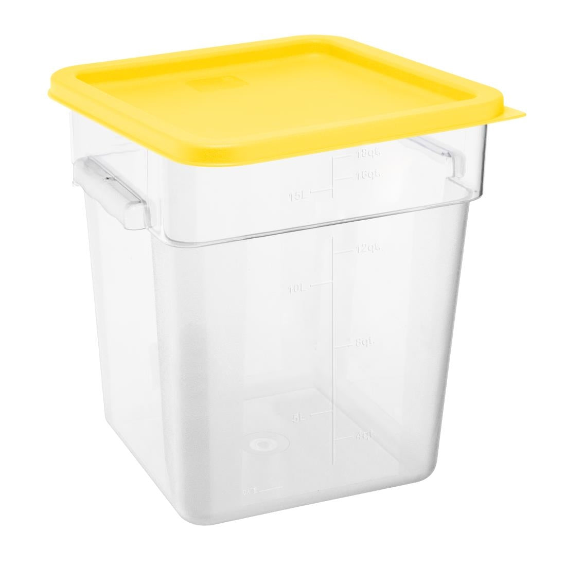 HY421 - Hygiplas Square Food Storage Container Lid Yellow Large