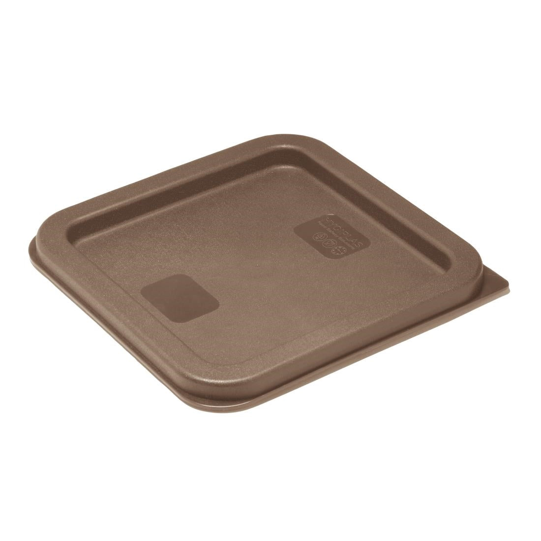 HY422 - Hygiplas Square Food Storage Container Lid Brown Small