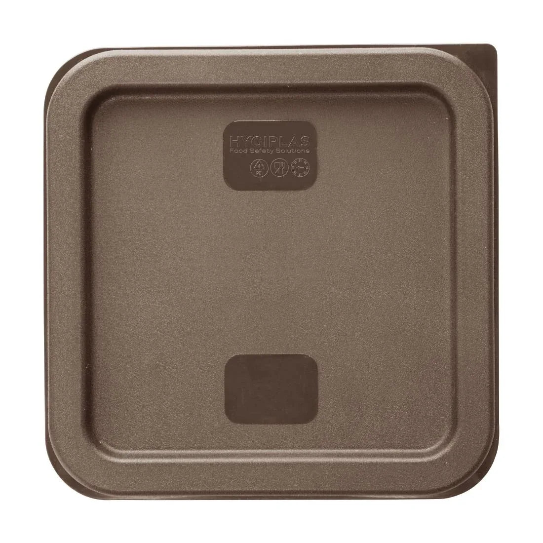 HY422 - Hygiplas Square Food Storage Container Lid Brown Small