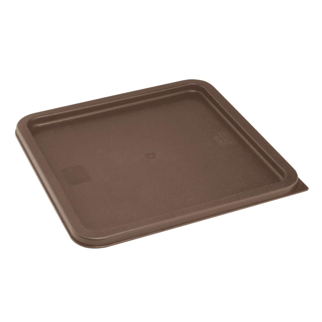 HY424 - Hygiplas Square Food Storage Container Lid Brown Large