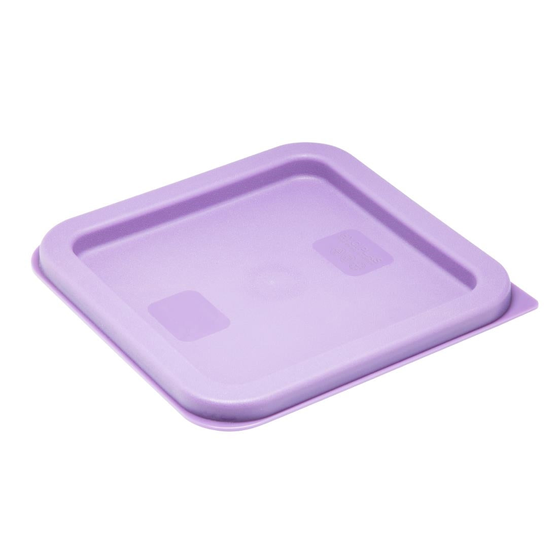 HY425 - Hygiplas Square Food Storage Container Lid Purple Small