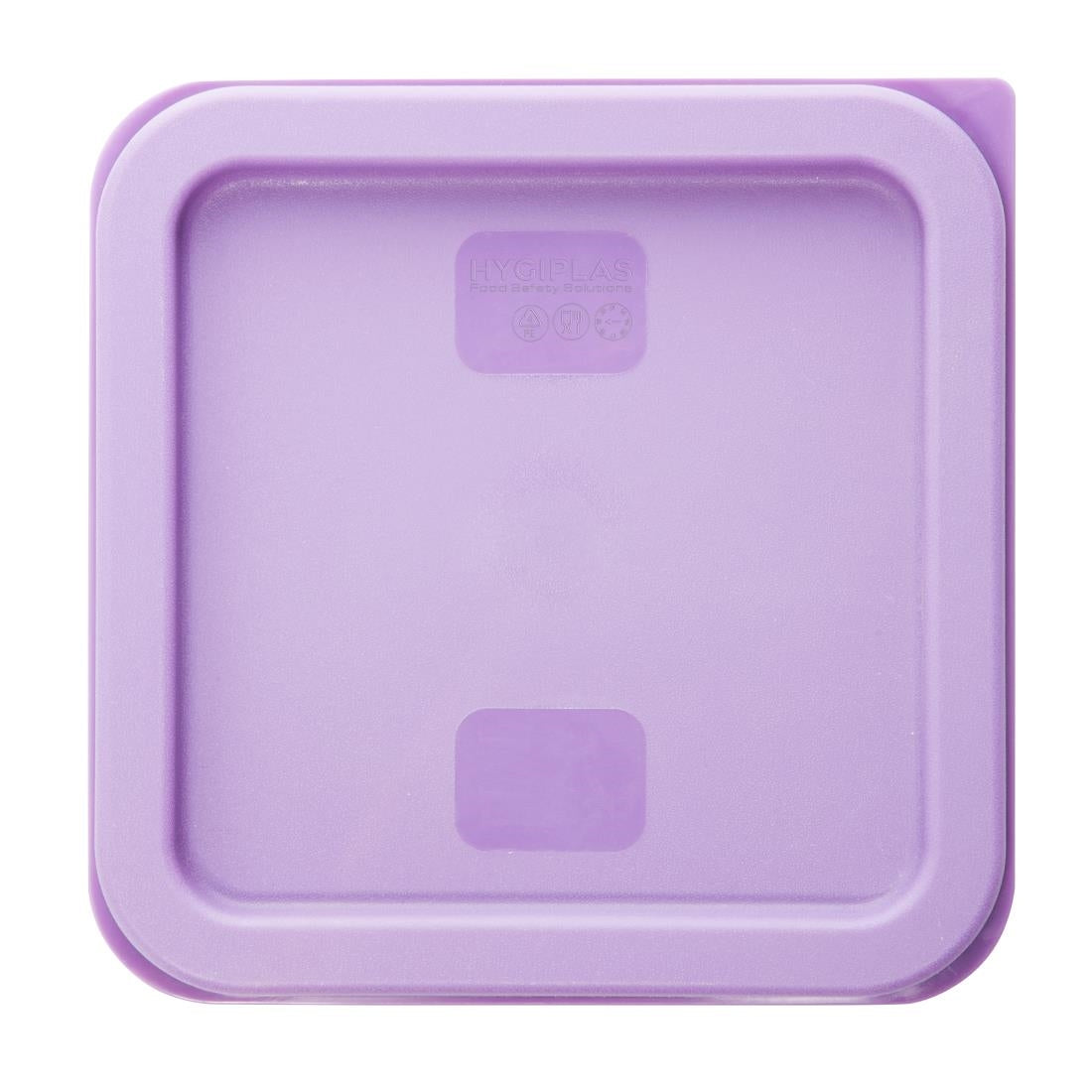 HY425 - Hygiplas Square Food Storage Container Lid Purple Small