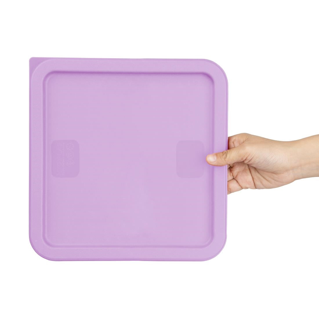HY427 - Hygiplas Square Food Storage Container Lid Purple Large