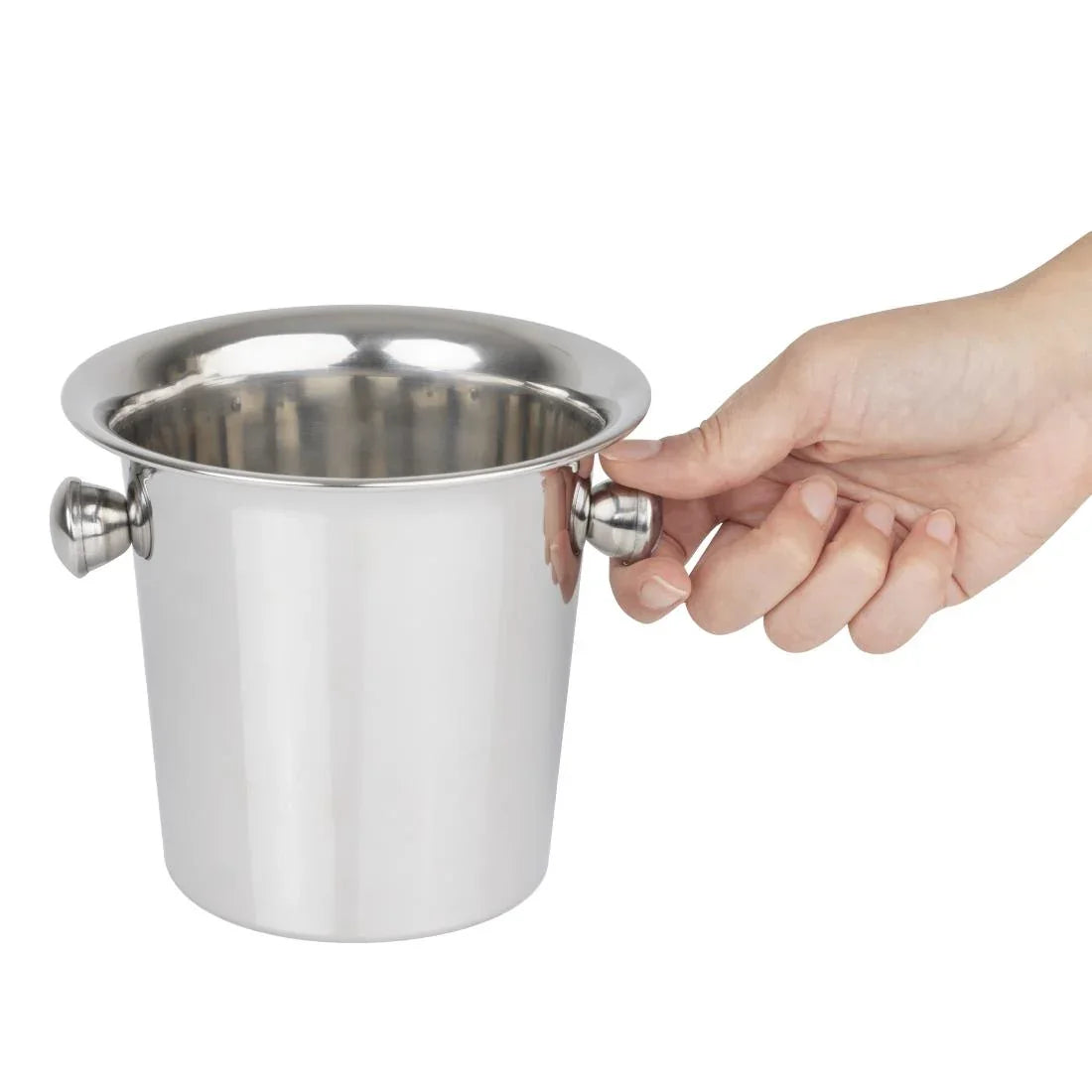 HY516 - Olympia Mini Fluted Ice Bucket Stainless Steel