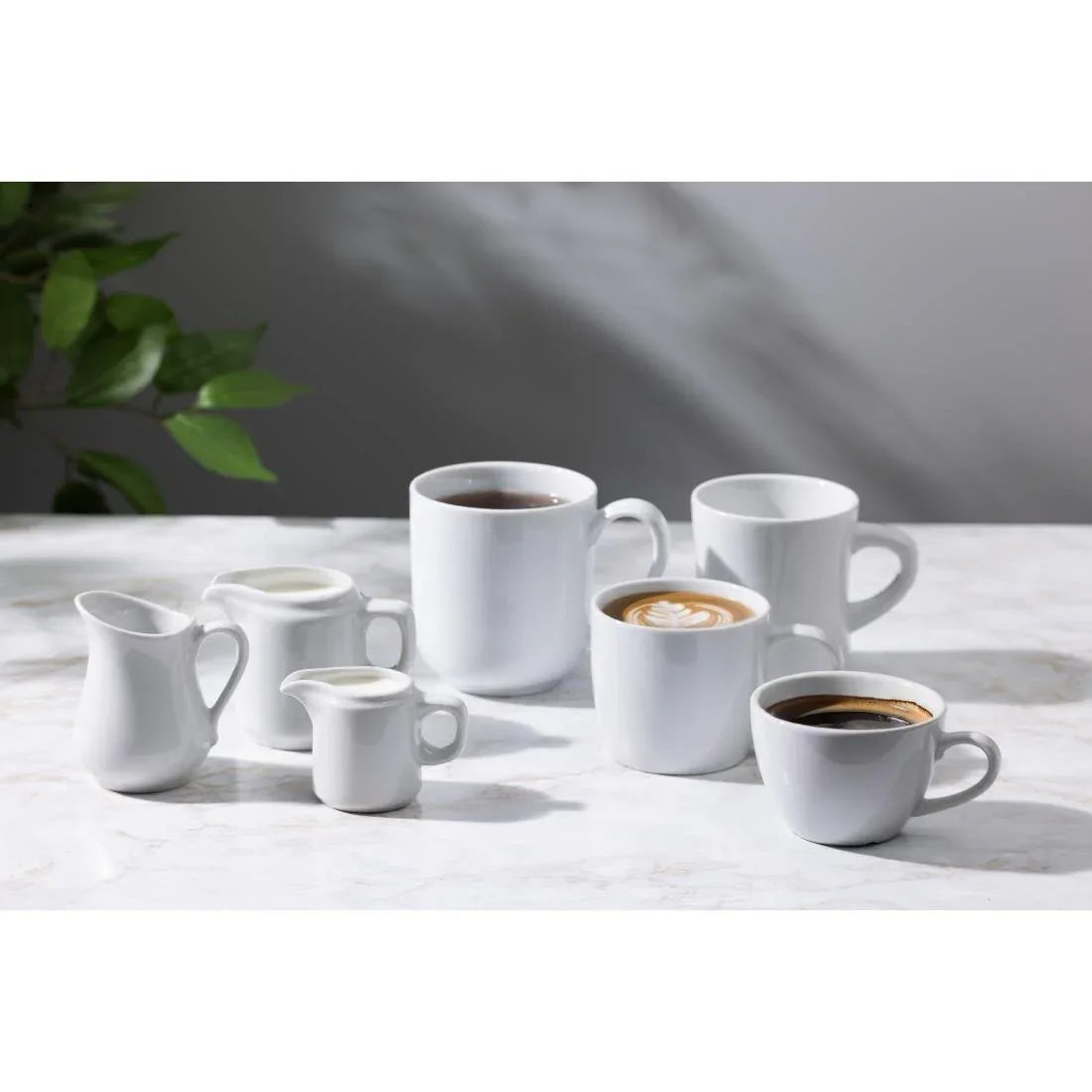 HY543 Olympia Whiteware Handled Jug - 65ml (Box 12)