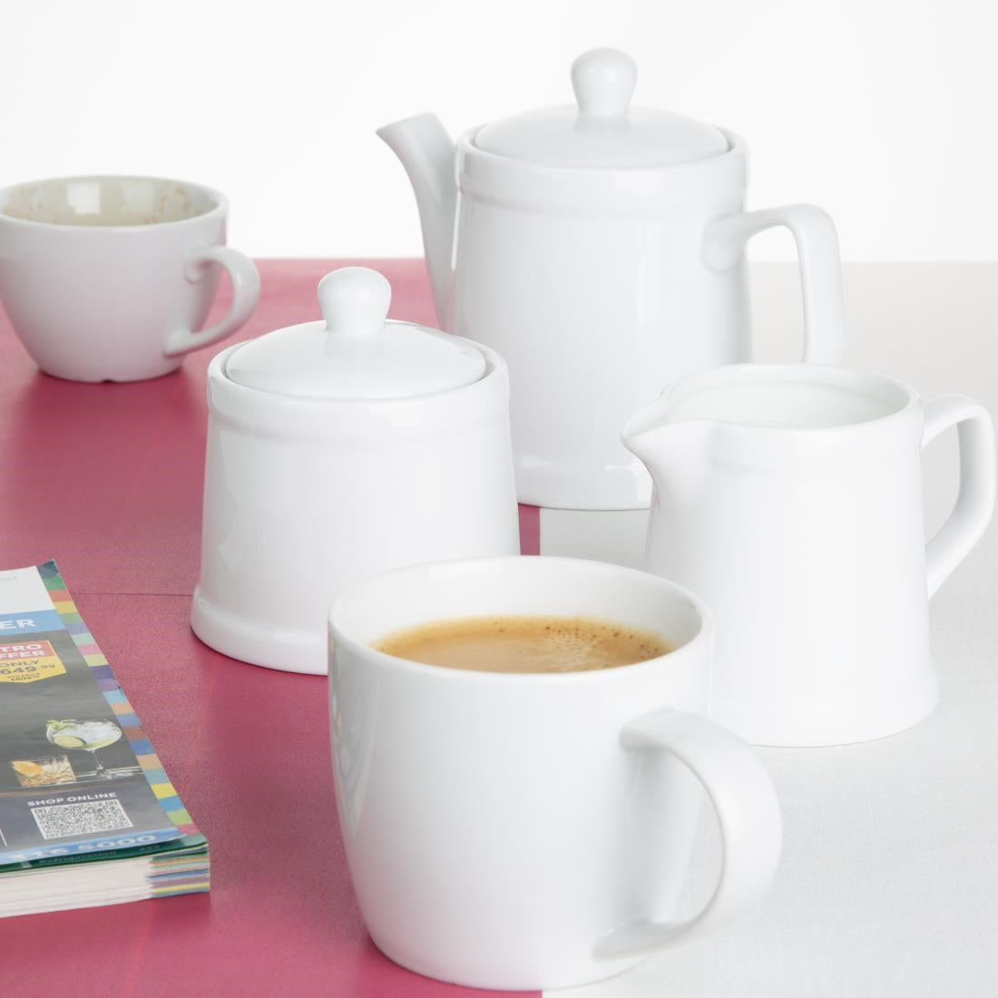 HY546 Olympia Whiteware Pier Jug - 200ml (Box 6)