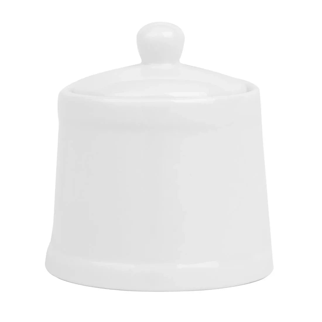 HY547 Olympia Whiteware Pier Sugar bowl with lid - 250ml (Box 6)