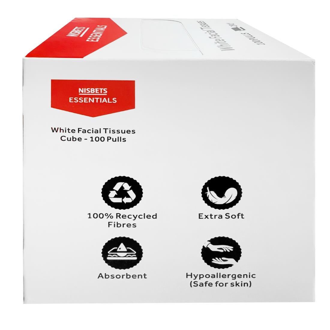 HY597 Nisbets Essentials Facial Tissues Cube - 100 sheets (36 Pack)