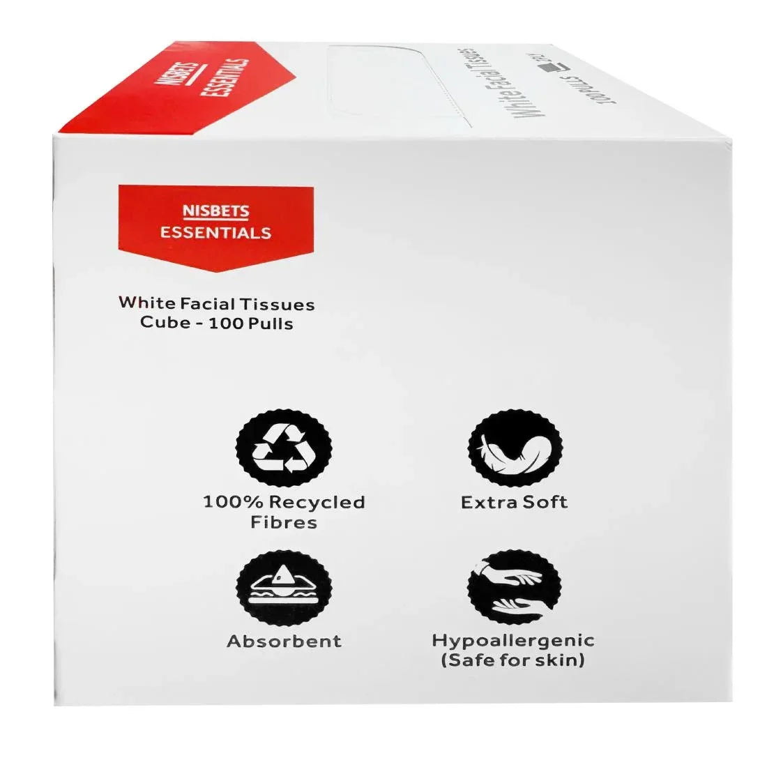 HY597 Nisbets Essentials Facial Tissues Cube - 100 sheets (36 Pack)