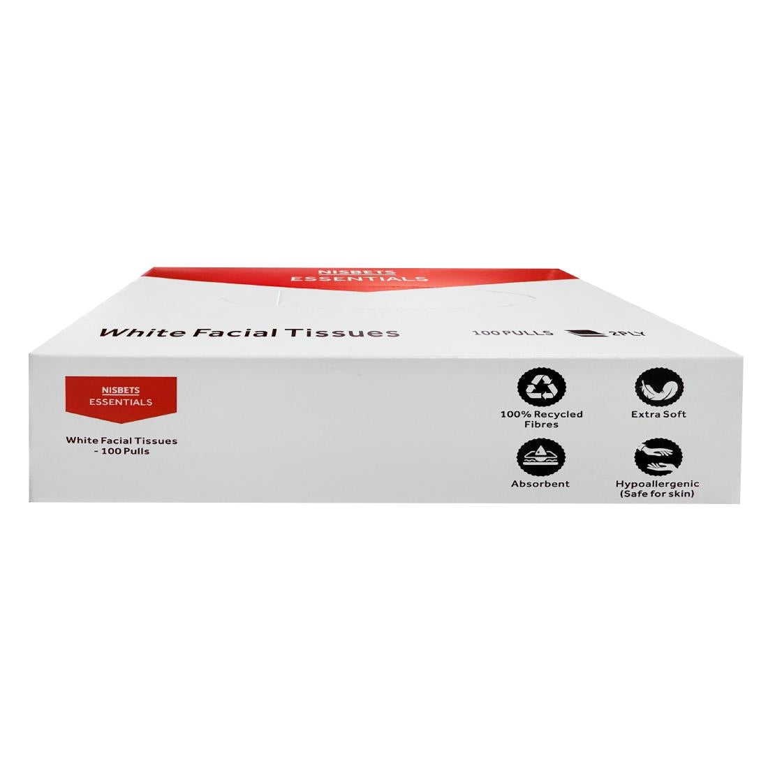 HY598 Nisbets Essentials White Hand Towels 1ply - 100 Sheets (36 Pack)