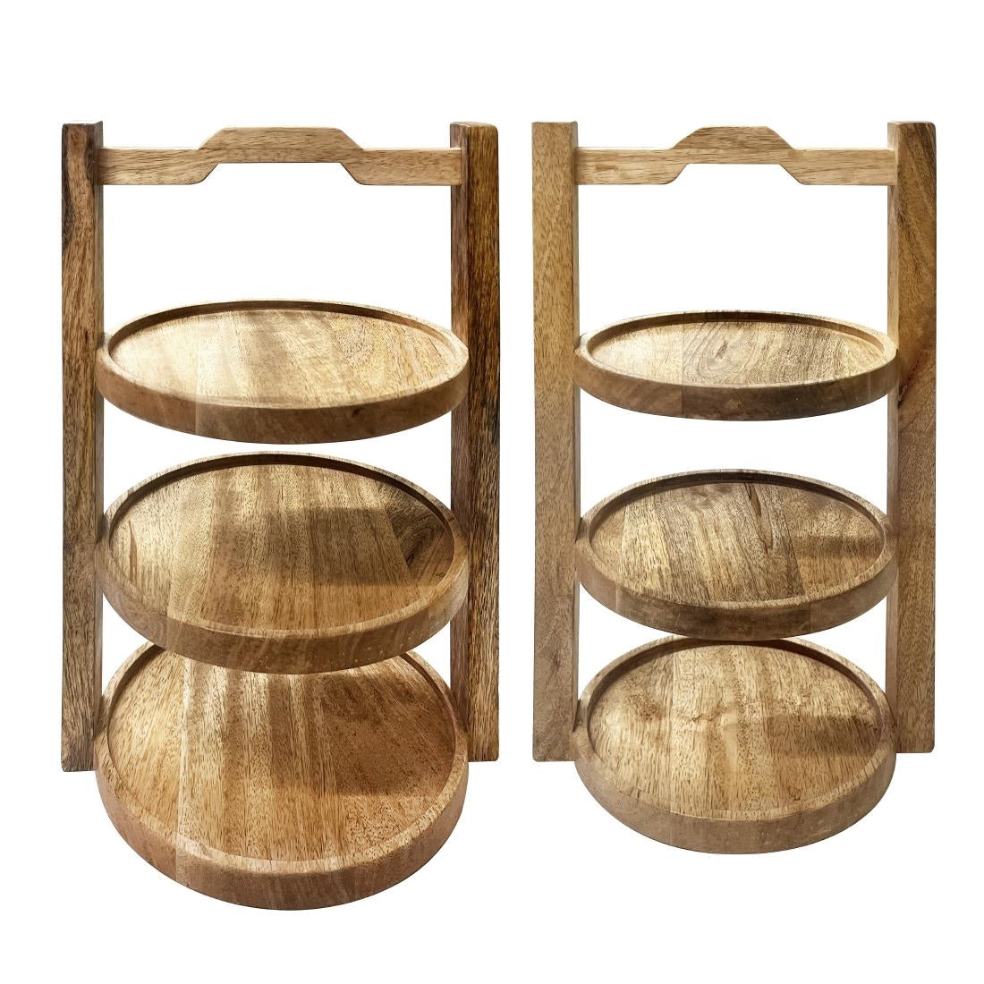 HY750 Olympia 3-Tier Stand Mango Wood for 150mm Plates