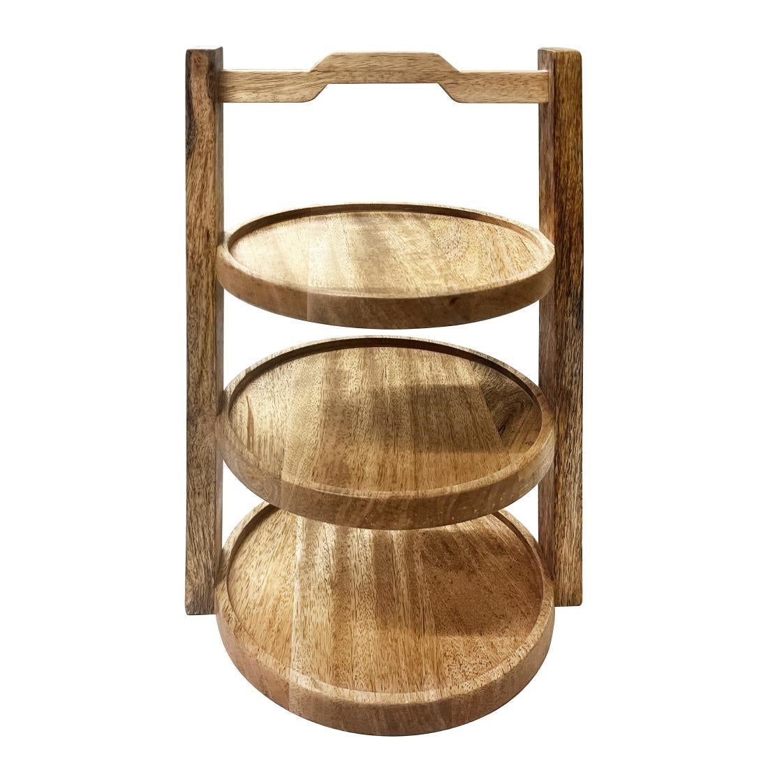 HY751 Olympia 3-Tier Stand Mango Wood for 200mm Plates