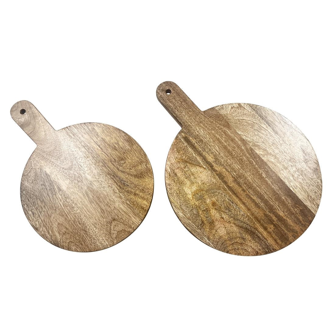 HY755 Olympia Round Handled Display Stand Mango Wood with Metal Legs 350x250x80mm