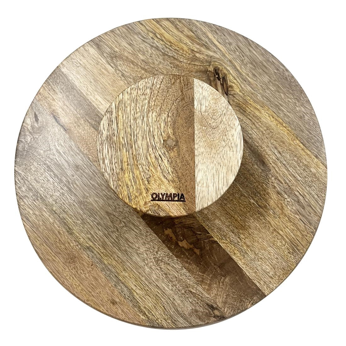 HY757 Olympia Cake Stand Mango Wood 330x120mm