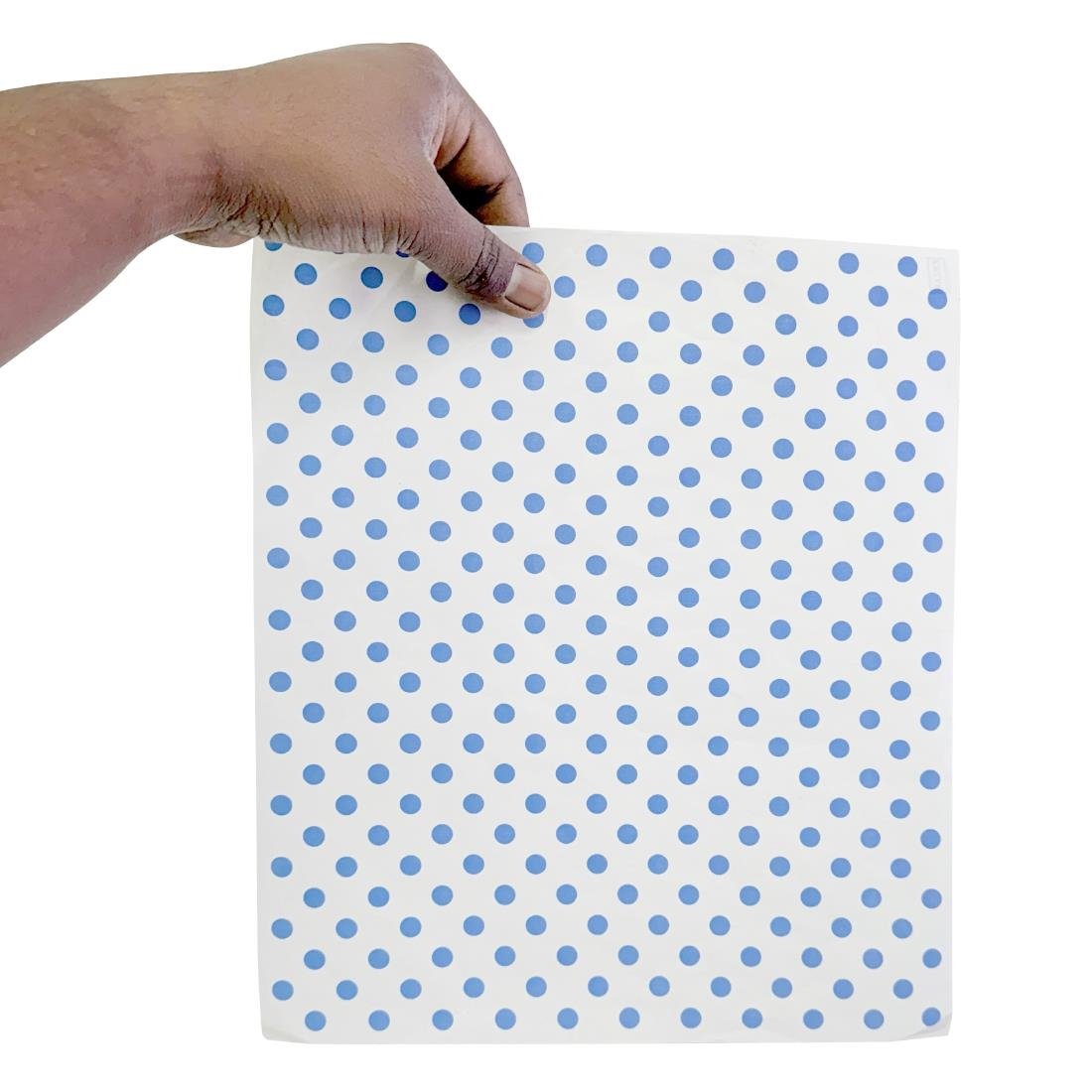 HY792 Fiesta Compostable Burger Wraps Blue Dot - 250x350 (Pack 200)