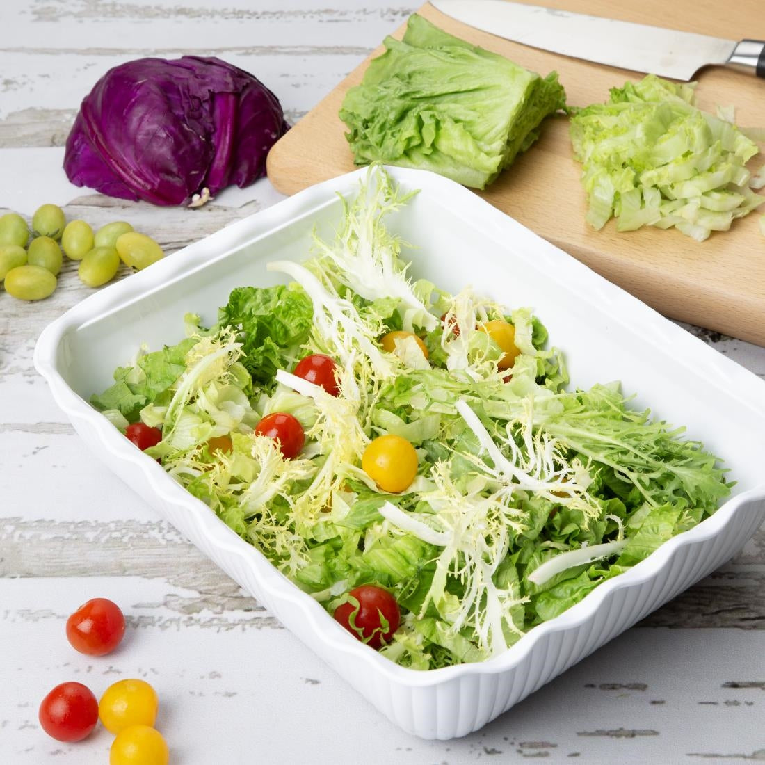 HY801 Olympia Kristallon Large Salad Crock - White