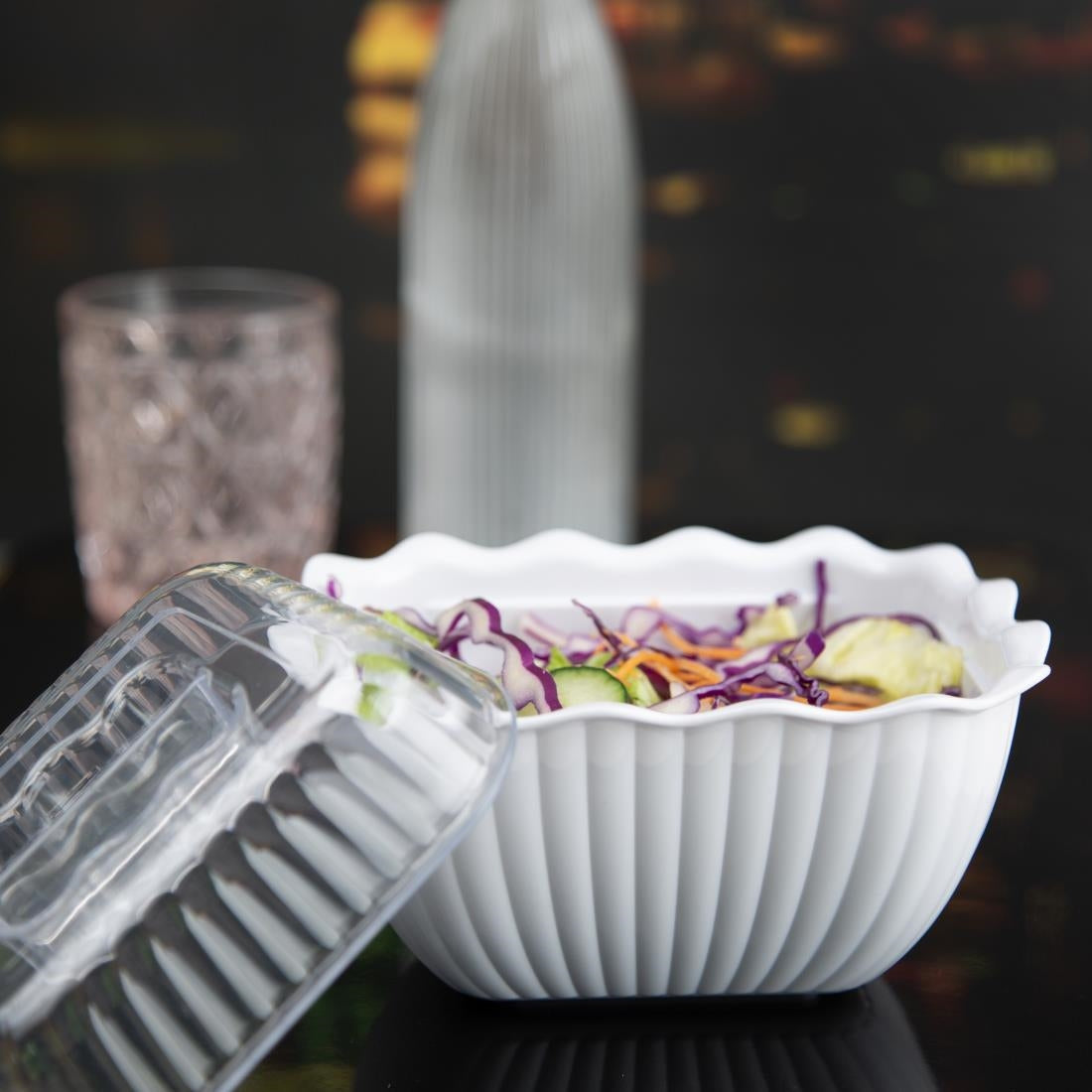 HY807 Olympia Kristallon Small Salad Crock - White