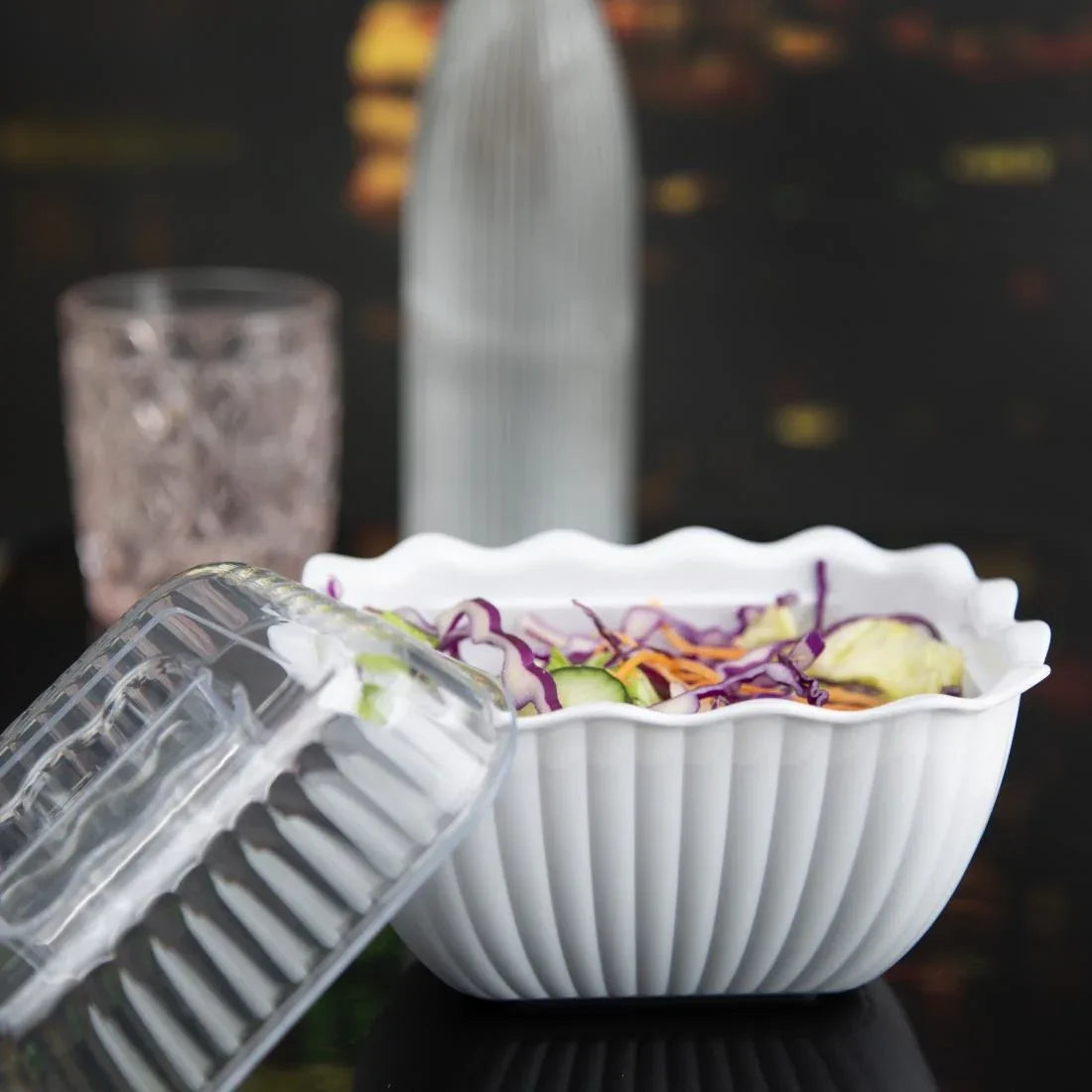 HY808 Olympia Kristallon Raised Lid for Small Salad Crock