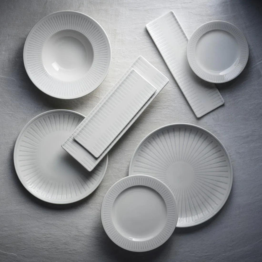 HY922 Churchill Era Grey Profile Plates 165mm (Pack of 12)