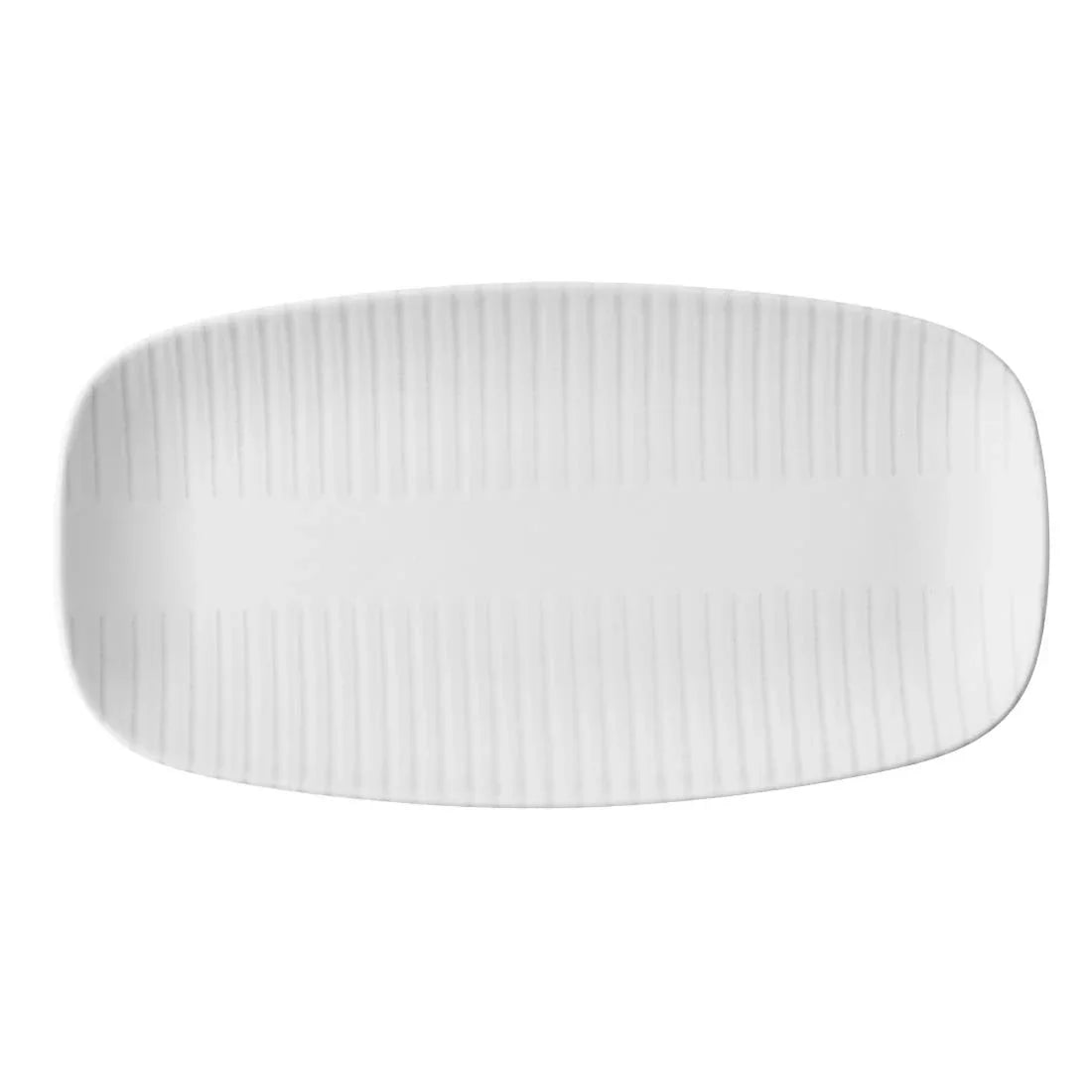 HY910 Churchill Era Grey Chef's Oblong Plates 350x187mm (Pack of 6)