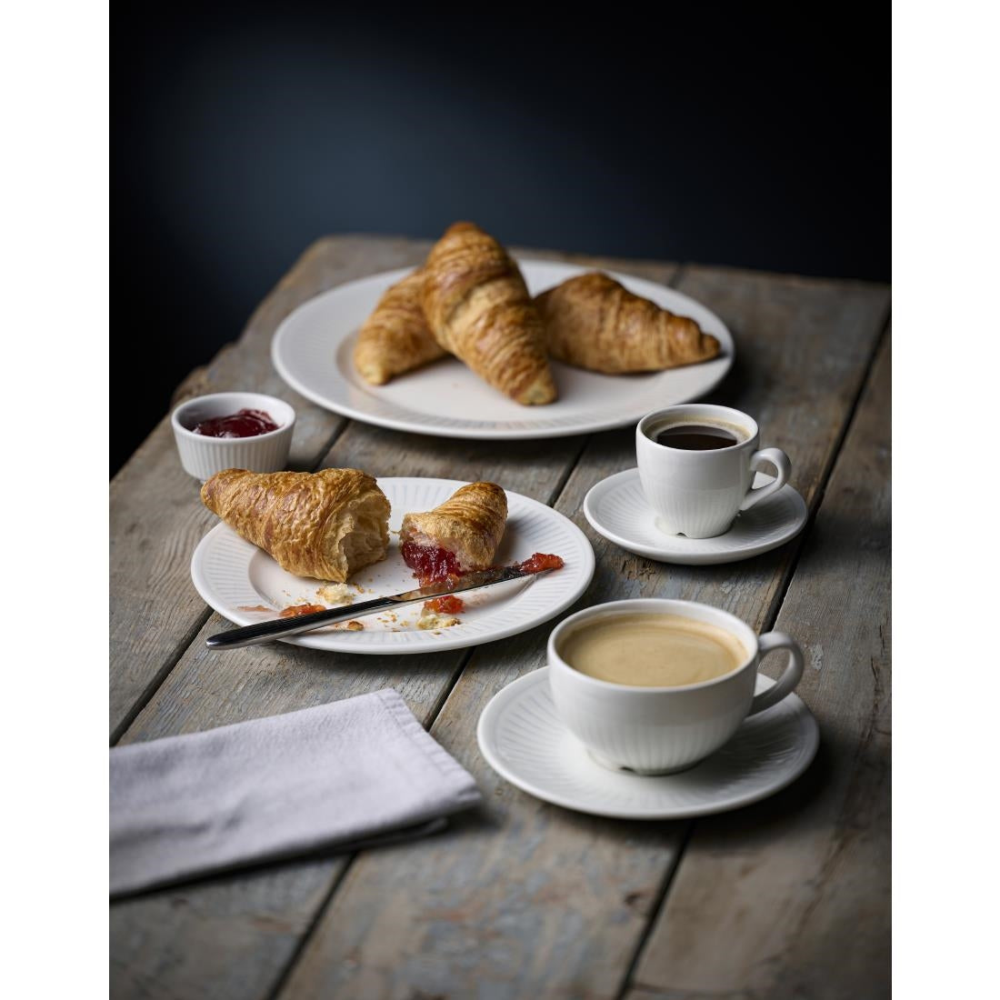 HY913 Churchill Era Grey Cappuccino Cups 235ml (Pack of 12)