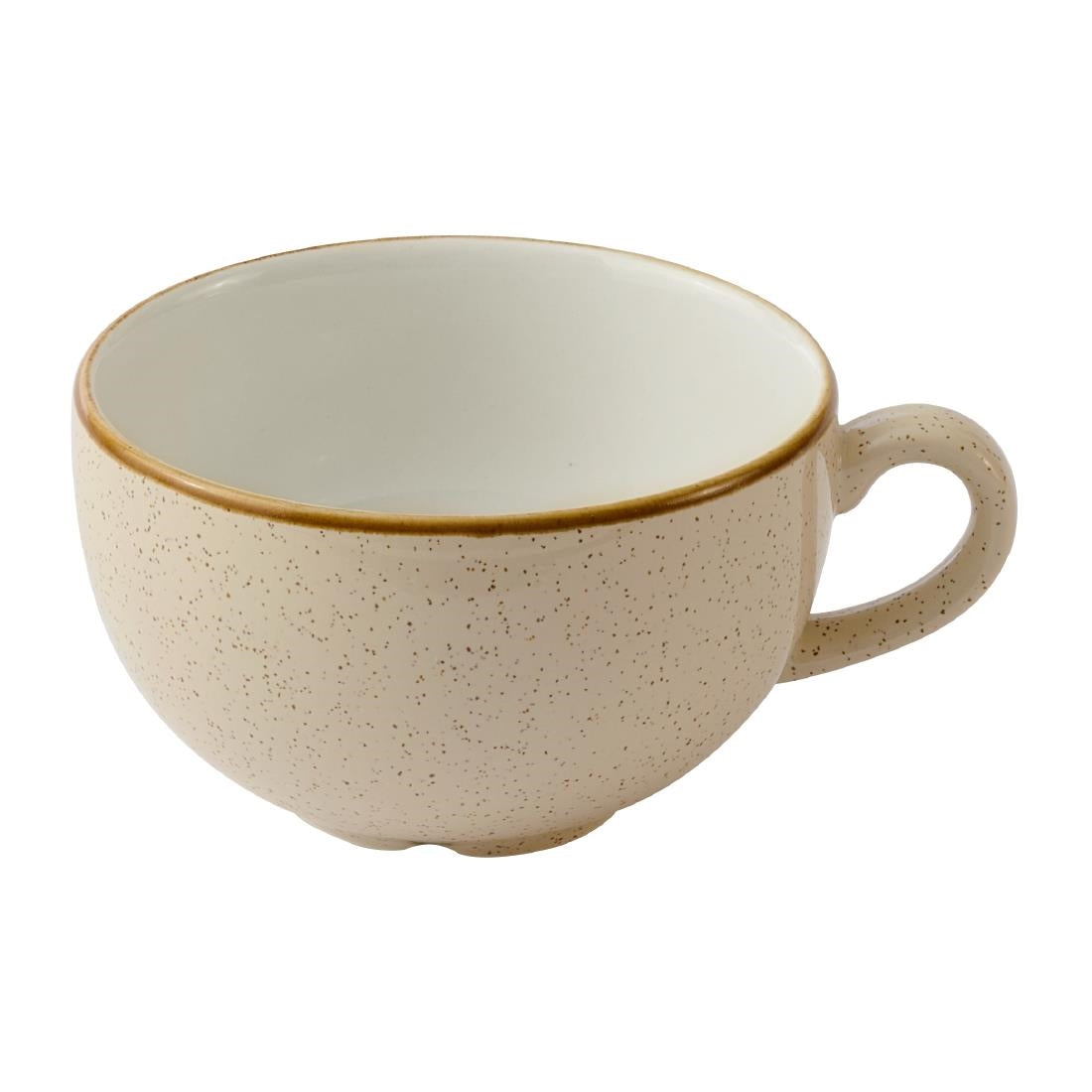 HY943 Churchill Stonecast Nutmeg Cream Cafe Cappuccino Cups 355ml (Pack of 12)