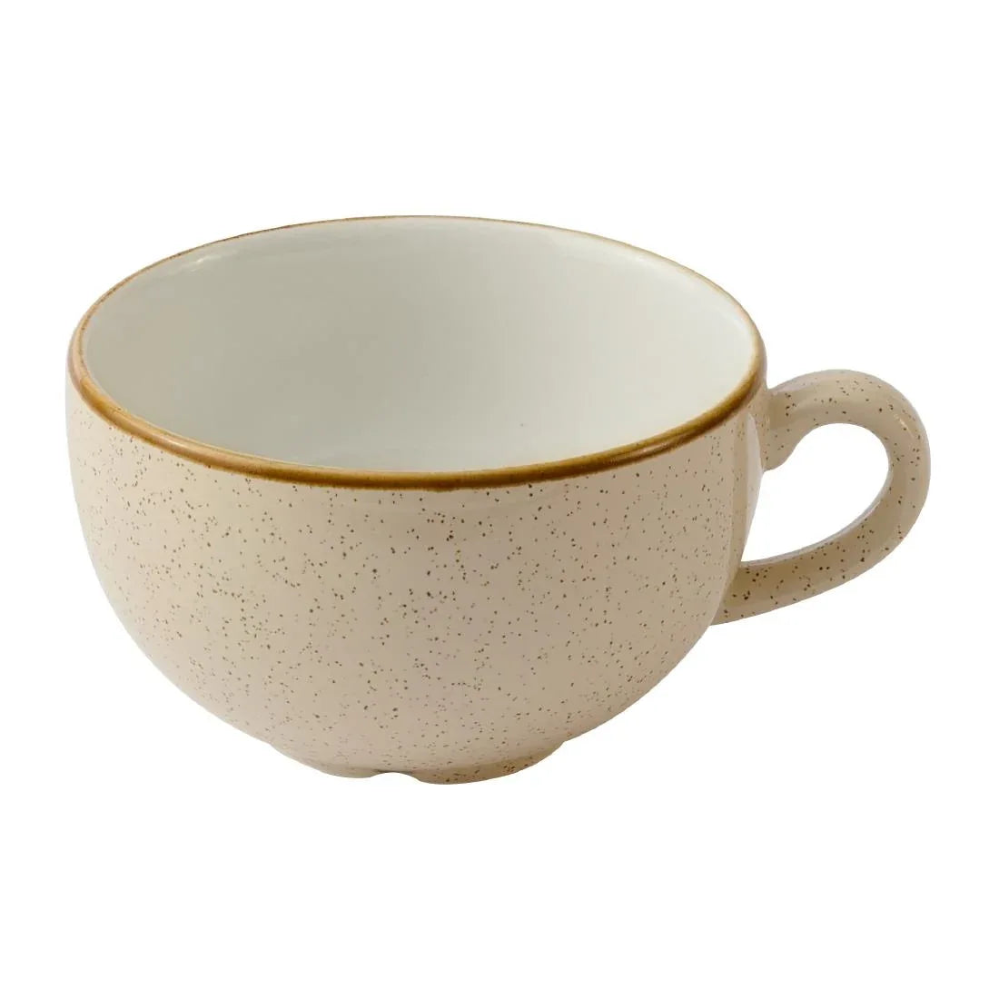 HY943 Churchill Stonecast Nutmeg Cream Cafe Cappuccino Cups 355ml (Pack of 12)