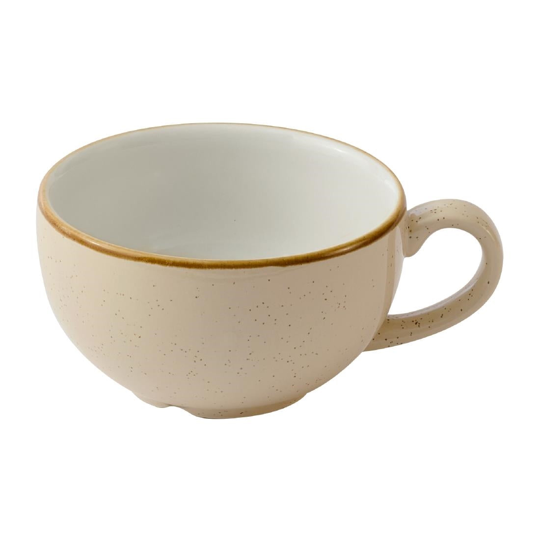 HY944 Churchill Stonecast Nutmeg Cream Cafe Cappuccino Cups 236ml (Pack of 12)