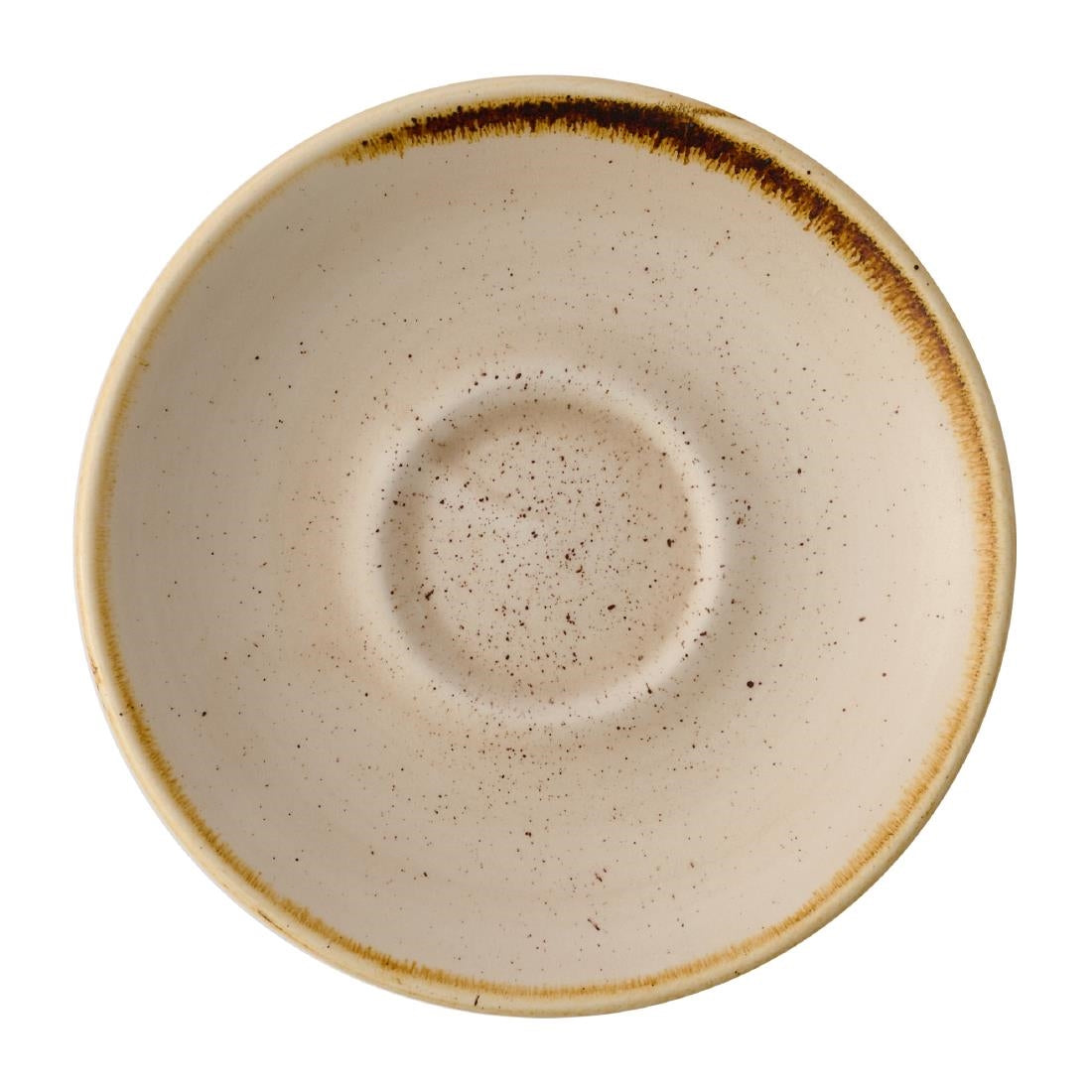 HY947 Churchill Stonecast Nutmeg Cream Cafe Espresso Saucers 115mm (Pack of 12)