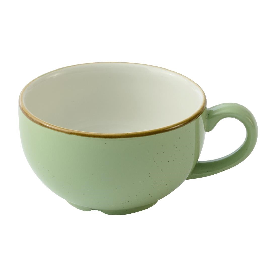 HY954 Churchill Stonecast Sage Green Cafe Cappuccino Cups 336ml (Pack of 12)