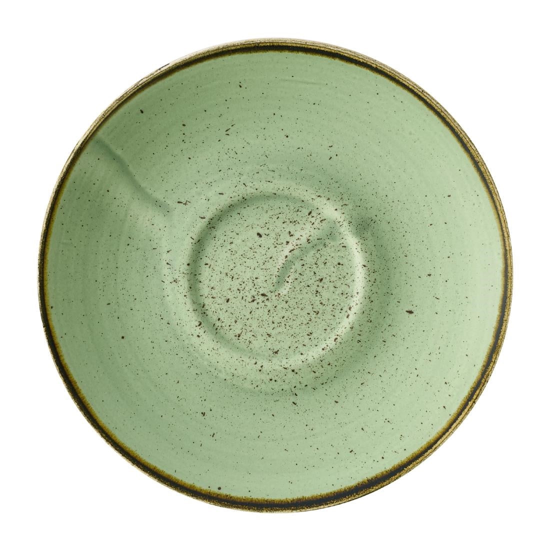 HY956 Churchill Stonecast Sage Green Cafe Cappuccino Saucers 158mm (Pack of 12)