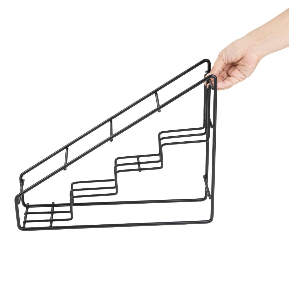 HY987 Olympia Syrup Bottle Stand Black Wire 400x105x320mm