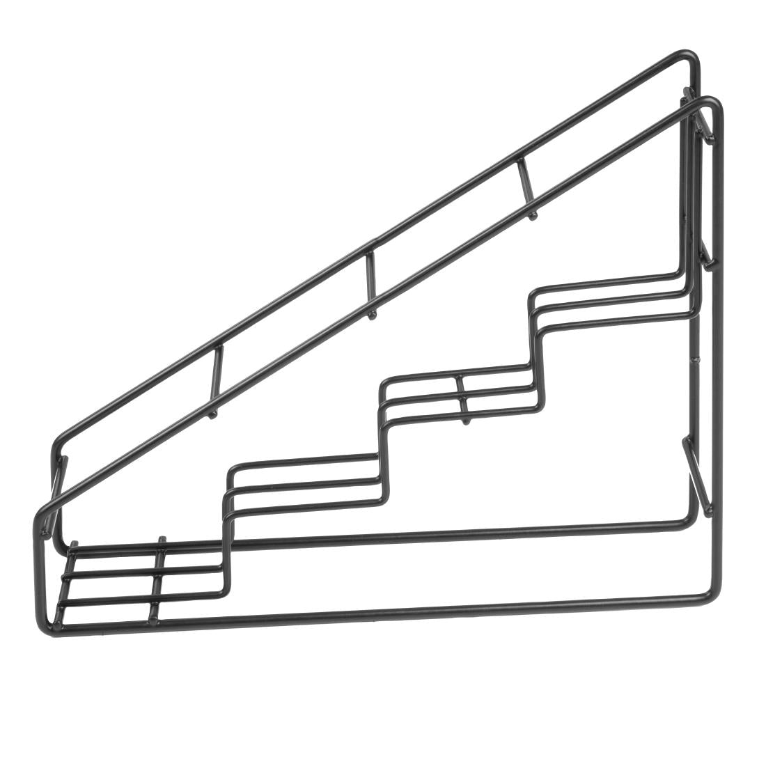 HY987 Olympia Syrup Bottle Stand Black Wire 400x105x320mm