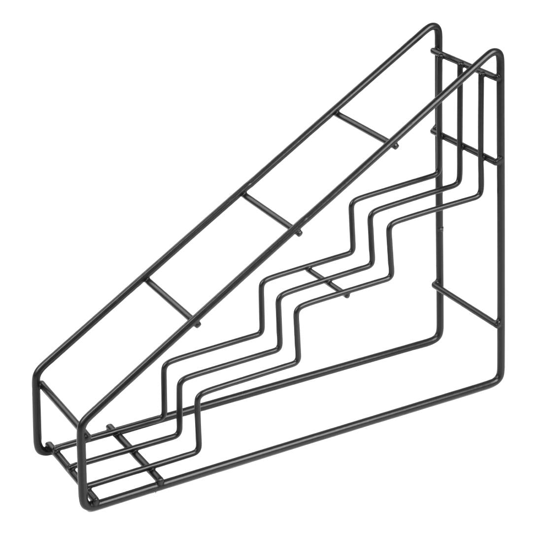 HY987 Olympia Syrup Bottle Stand Black Wire 400x105x320mm