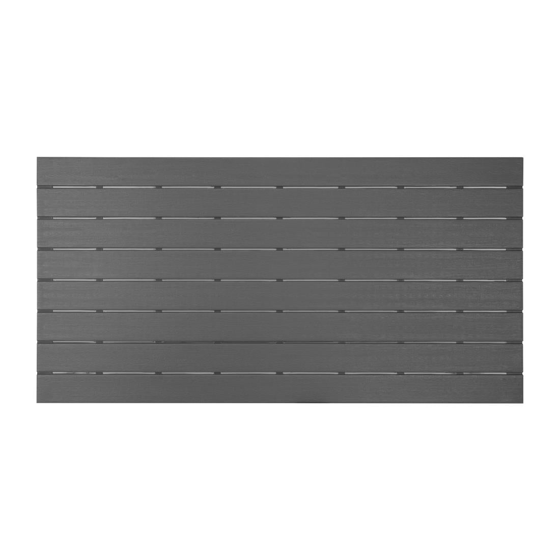 HZ020 - Bolero Valletta Grey Slatted Outdoor Table 1560mm