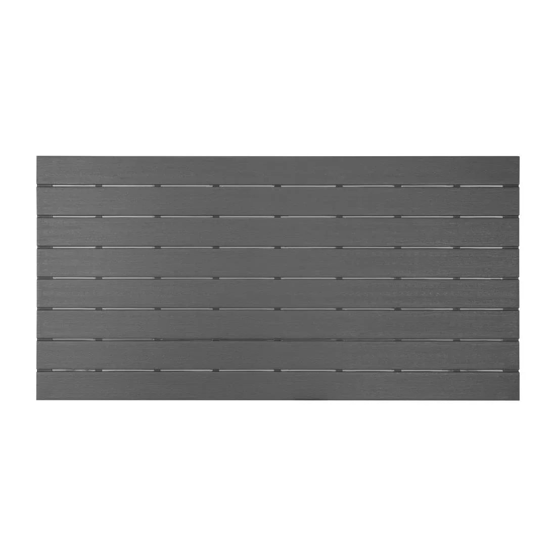HZ020 - Bolero Valletta Grey Slatted Outdoor Table 1560mm