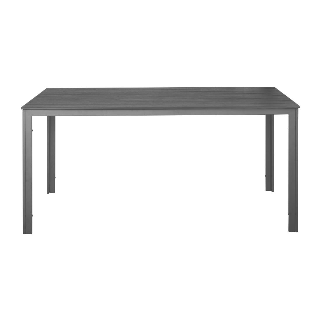 HZ020 - Bolero Valletta Grey Slatted Outdoor Table 1560mm