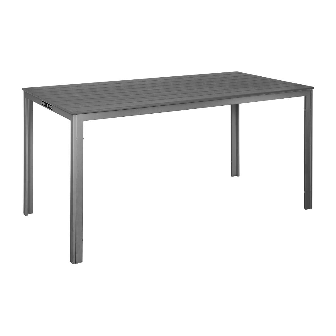 HZ020 - Bolero Valletta Grey Slatted Outdoor Table 1560mm