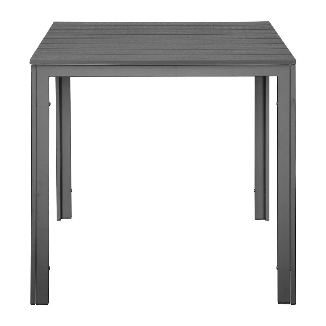 HZ021 - Bolero Valletta Grey Slatted Outdoor Table 780mm