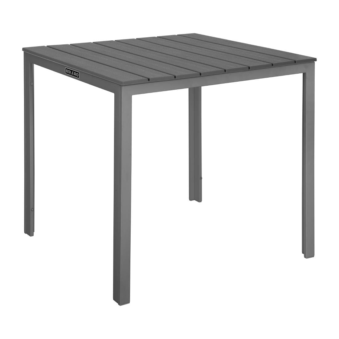HZ021 - Bolero Valletta Grey Slatted Outdoor Table 780mm
