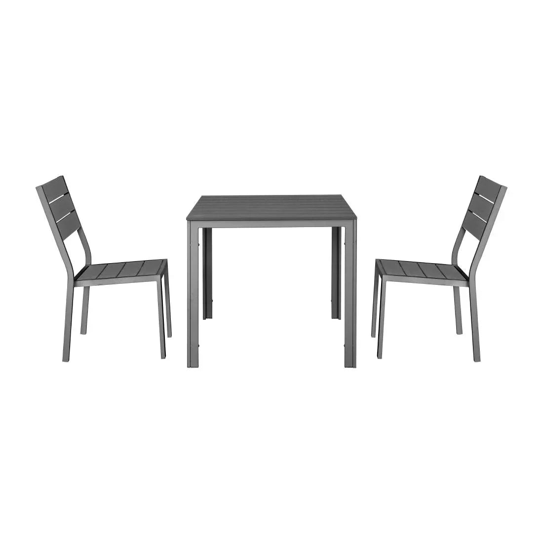 HZ023 - Bolero Valletta Grey Slatted Side Chair (4 Pack)