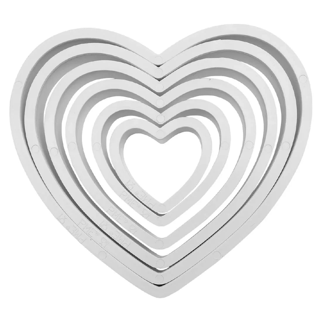 HZ045 - PME Classic Heart Shape Cutter (Pack 6)