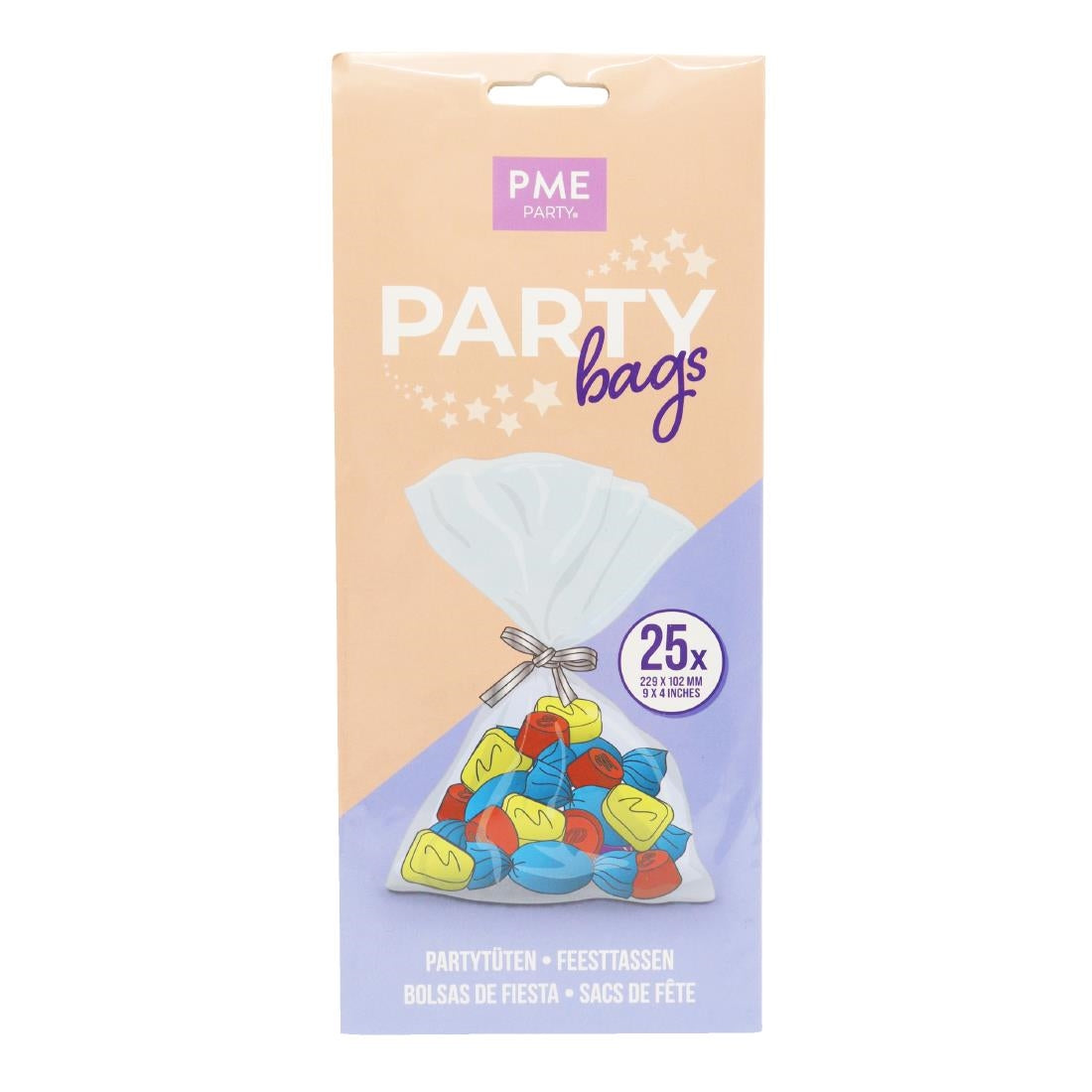 HZ053 - PME Party Bags with Silver Ties (Pack 25)