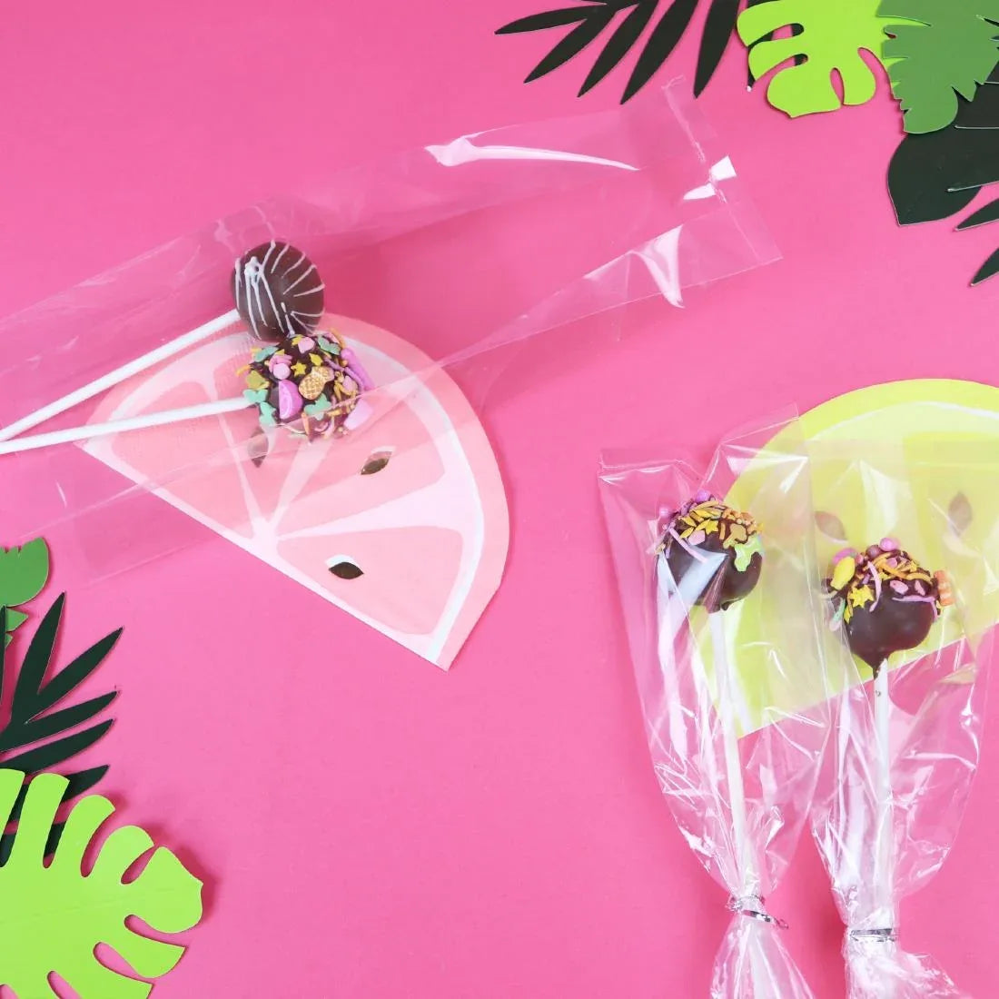 HZ061 - PME Cake Pop Bags with Silver Ties 254x76mm (Pack 25)