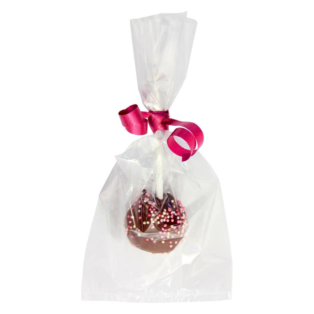 HZ061 - PME Cake Pop Bags with Silver Ties 254x76mm (Pack 25)