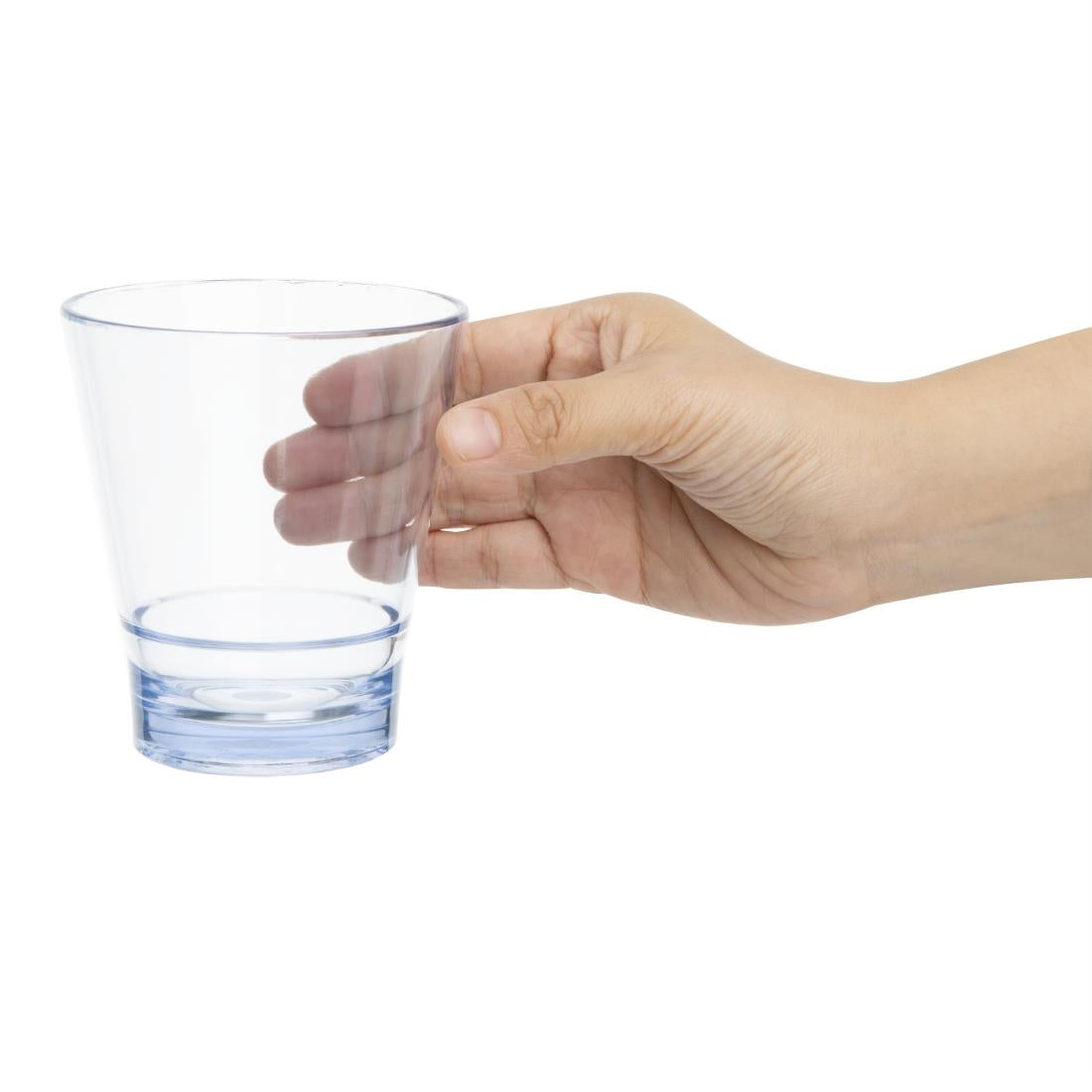 HZ083 Olympia Kristallon Polycarbonate Stacking Tumblers - Blue 350ml (6 Pack)