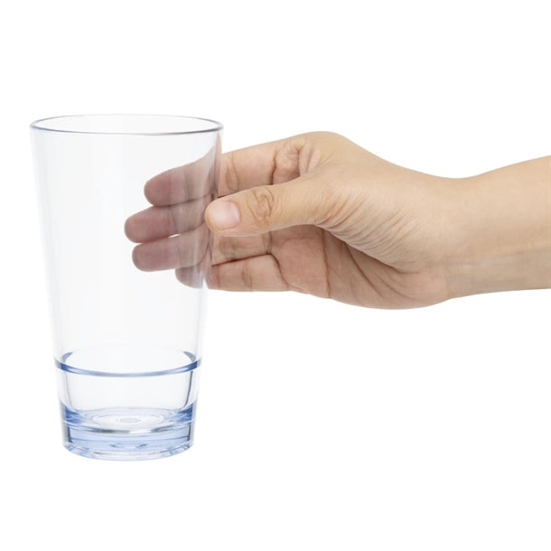HZ085 Olympia Kristallon Polycarbonate Stacking Hi Ball Tumblers 420ml (6 Pack)