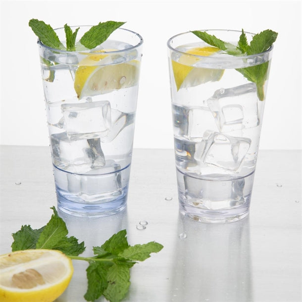 HZ085 Olympia Kristallon Polycarbonate Stacking Hi Ball Tumblers 420ml (6 Pack)