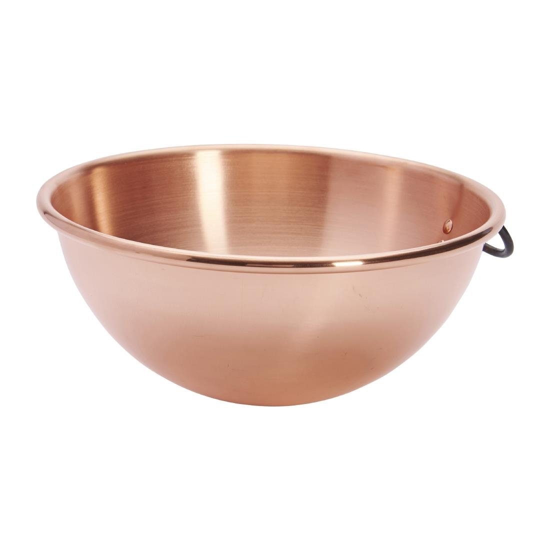 HZ141 De Buyer Copper Egg Whites Bowl with Cast Iron Ring Handle 200mm
